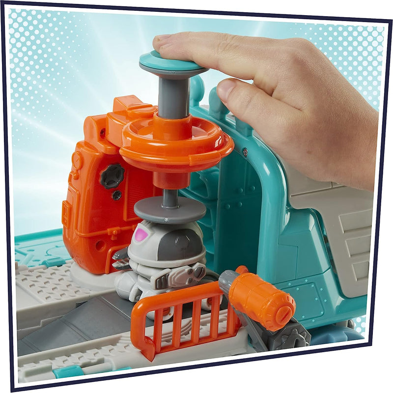 PJ Masks Romeo Bot Builder Preschool Toy, 2-in-1 Romeo Vehicle and Robot Factory Playset Toys & Games Hasbro