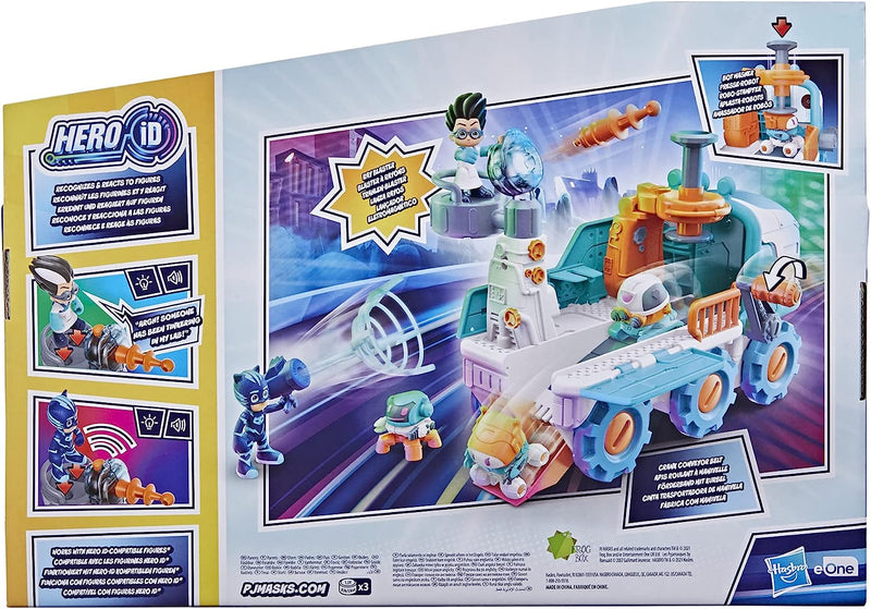 PJ Masks Romeo Bot Builder Preschool Toy, 2-in-1 Romeo Vehicle and Robot Factory Playset Toys & Games Hasbro