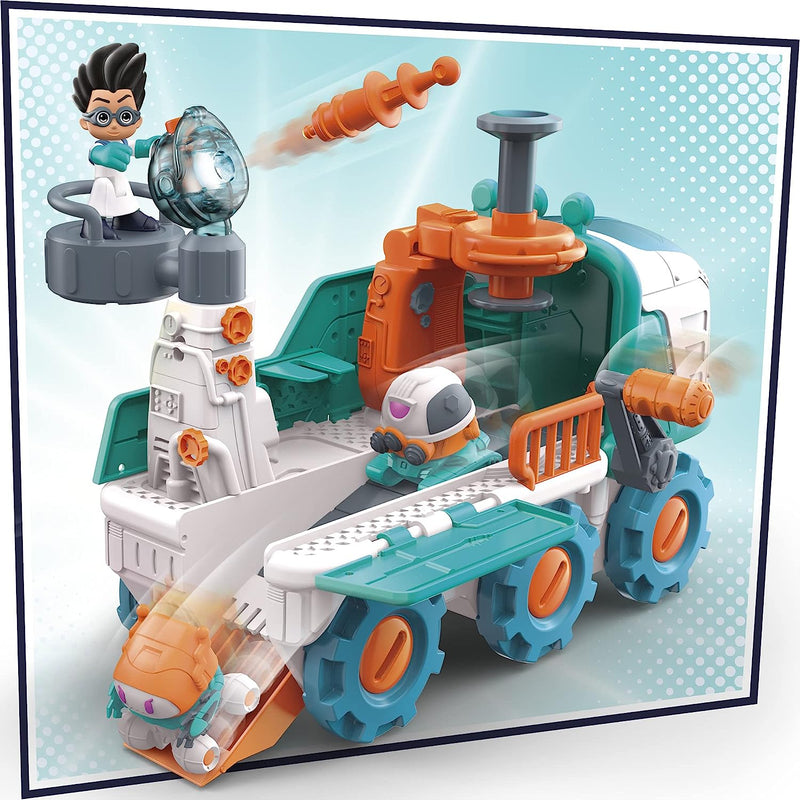 PJ Masks Romeo Bot Builder Preschool Toy, 2-in-1 Romeo Vehicle and Robot Factory Playset Toys & Games Hasbro
