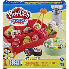 Play-Doh Kitchen Creations: Sushi Play Food Set with Bento Box and 9 Non-Toxic Play-Doh Cans Toys & Games Hasbro