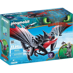 Playmobil Dreamworks Dragons: Deathgripper with Grimmel - 11 Piece Playset Toys & Games Playmobil
