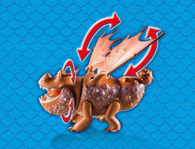 Playmobil Dreamworks Dragons: Fishlegs and Meatlug- 31 Piece Playset Toys & Games Playmobil