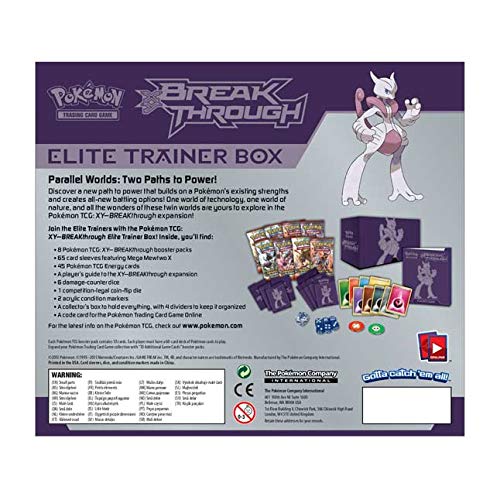 Pokemon TCG: XY BREAKthrough Elite Trainer Box - MewTwo X Card Game Pokemon