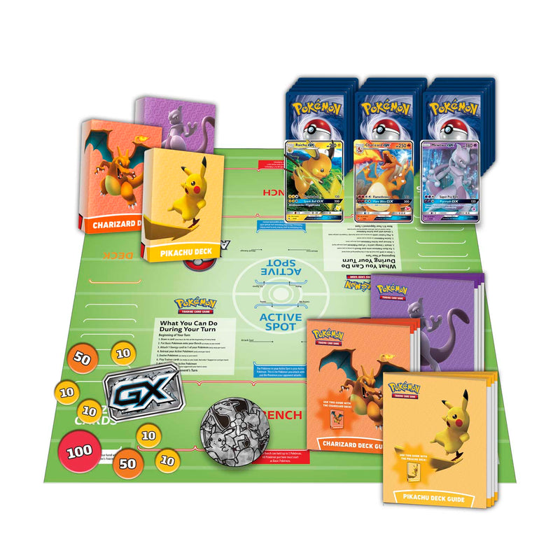 Pokemon TCG: Battle Academy - Charizard-GX, Raichu-GX & Mewtwo-GX Card Game Pokemon