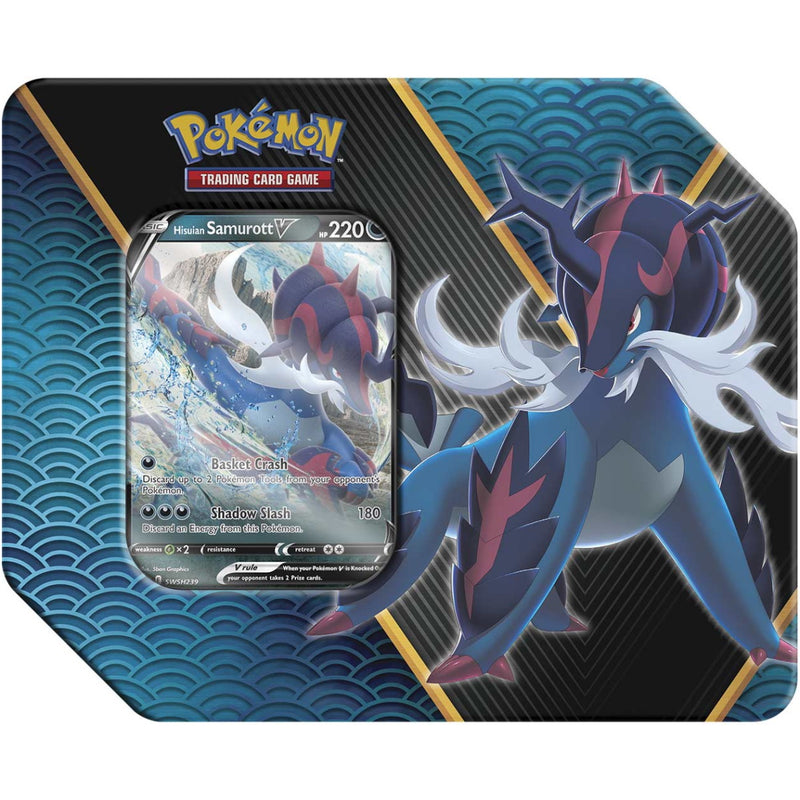 Pokemon TCG: Divergent Powers Tin - Hisuian Samurott V Card Game Pokemon