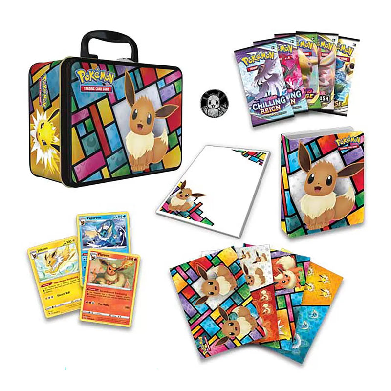 Pokemon TCG: Eevee Evolutions Collector's Treasure Chest with 2 Poke Balls & 3 Eevee Promo Cards Card Game Pokemon