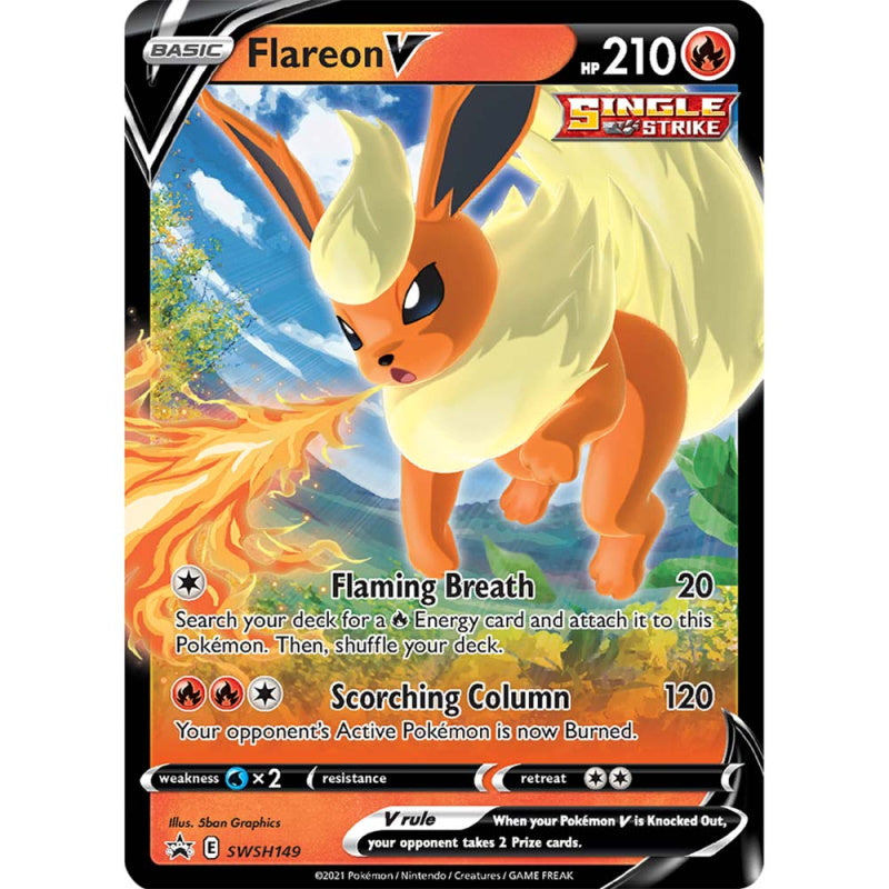 Pokemon TCG: Eevee Evolutions Tin Featuring Flareon V Card Game Pokemon