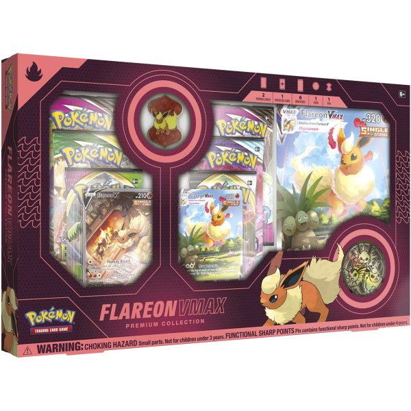 Pokemon TCG: Eevee Evolutions Flareon VMAX Premium Collection Card Game Pokemon