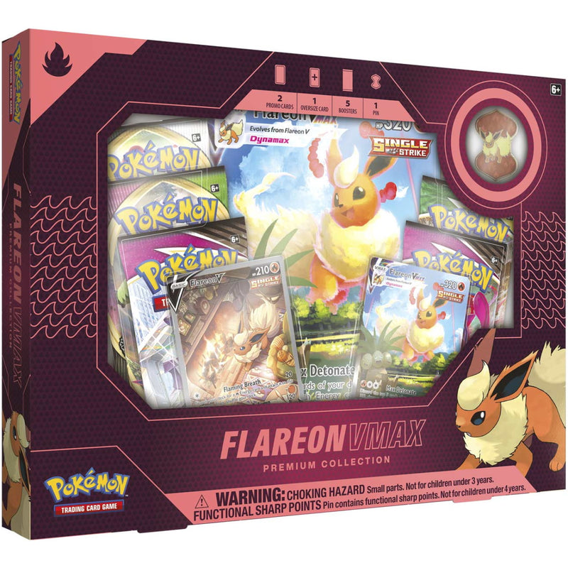 Pokemon TCG: Eevee Evolutions Flareon VMAX Premium Collection Card Game Pokemon