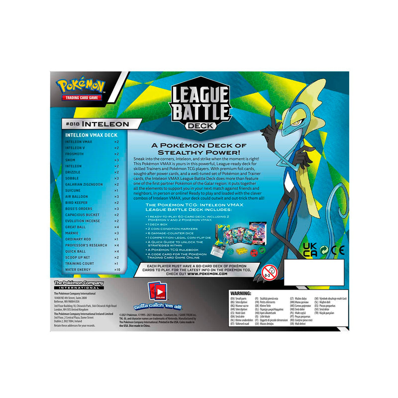 Pokemon TCG: Inteleon VMAX League Battle Deck Card Game Pokemon