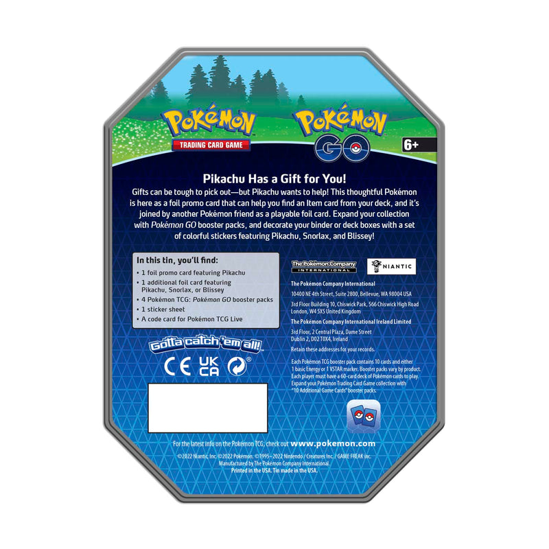 Pokemon TCG: Pokemon GO Tin - Snorlax Card Game Pokemon