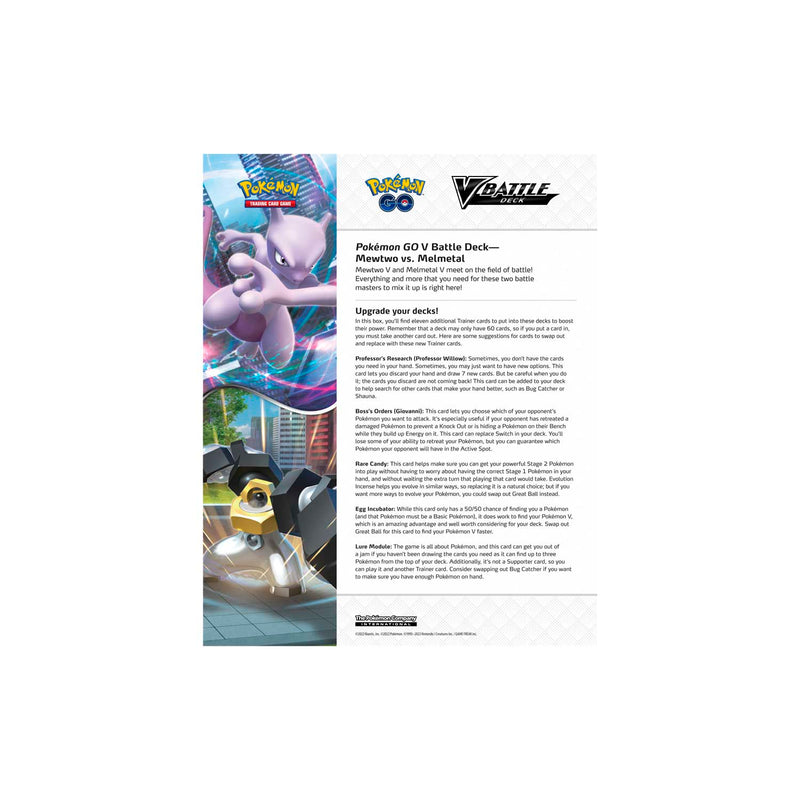 Pokemon TCG: Pokemon GO V Battle Deck - Mewtwo vs. Melmetal Card Game Pokemon