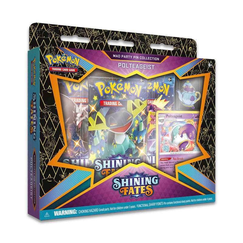 Pokemon TCG: Shining Fates Mad Party Pin Collection Box - Set of 8 Card Game Nintendo