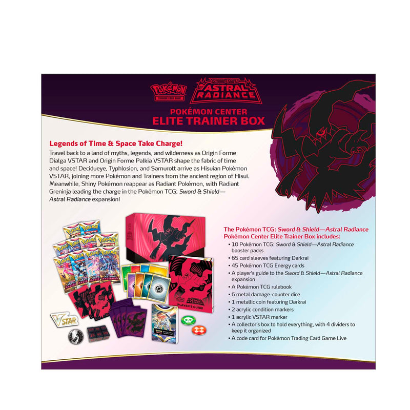 Pokemon TCG: Sword & Shield Astral Radiance Pokemon Center Elite Trainer Box Card Game Pokemon