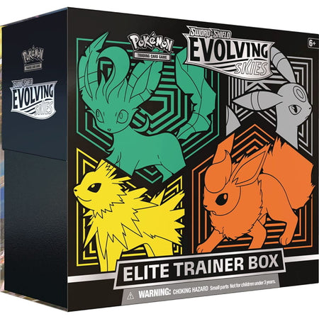 Pokemon TCG: Sword & Shield - Evolving Skies Elite Trainer Box - Jolteon, Flareon, Umbreon, & Leafeon Card Game Pokemon