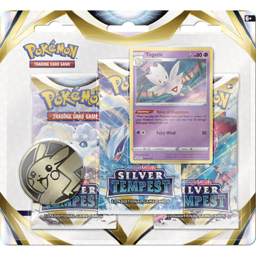 Pokemon TCG: Sword & Shield - Silver Tempest 3 Booster Packs, Coin & Togetic Promo Card Card Game Pokemon