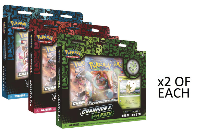 Pokemon TCG Champion's Path: Pin Collection Box - Turfield/Hulbury/Motostoke Card Game Nintendo