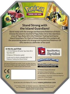 Pokemon TCG: Island Guardians Tin - Tapu Bulu-GX Card Game Nintendo