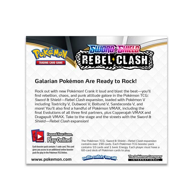 Pokemon TCG: Sword & Shield - Rebel Clash Booster Box - 36 Packs Card Game Pokemon