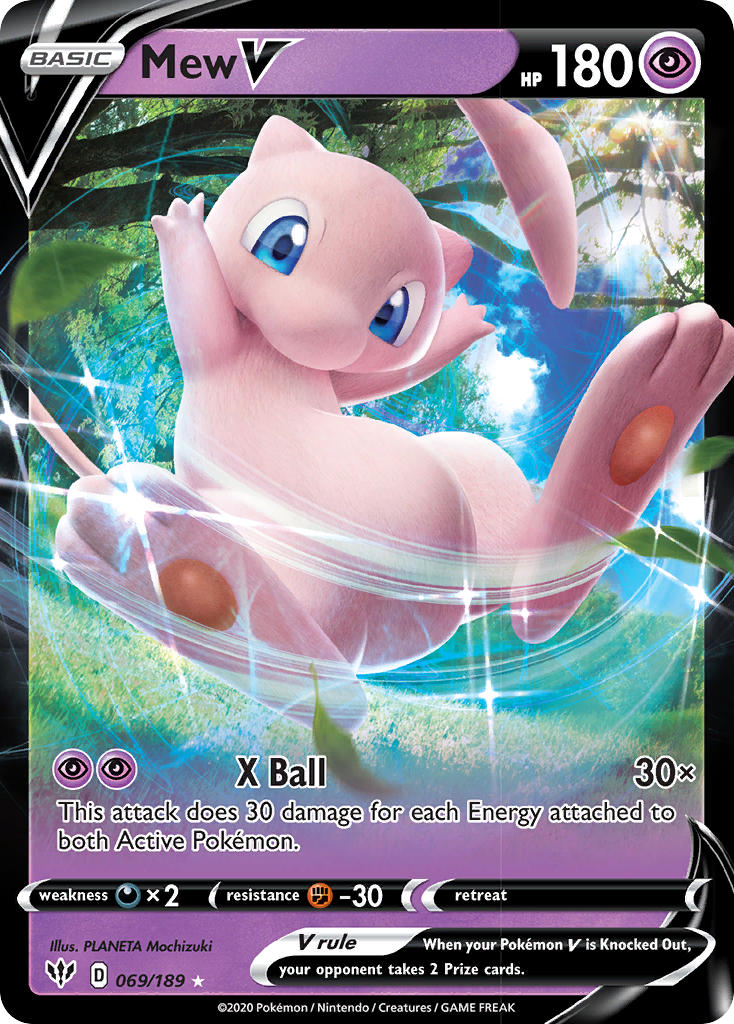 Pokemon TCG: V Forces Tin - Mew V Card Game Pokemon