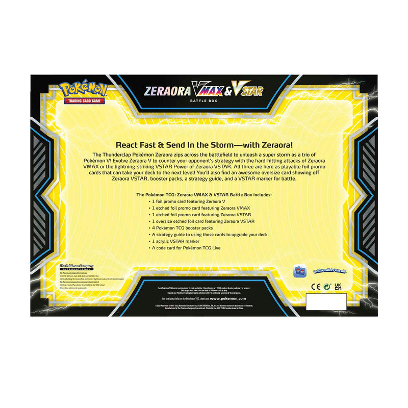 Pokemon TCG: Zeraora VMAX & VSTAR Battle Box Card Game Pokemon
