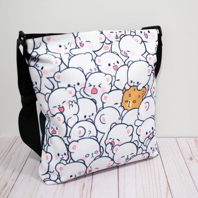 Milk Mocha Bear: Overwhelmed Cross Body Bag Handbags Milk Mocha Bear