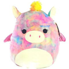Squishy SquooShems Squishmallows - Daisy 16 Inch Plush Rainbow Unicorn Pillow Toys & Games Kellytoy