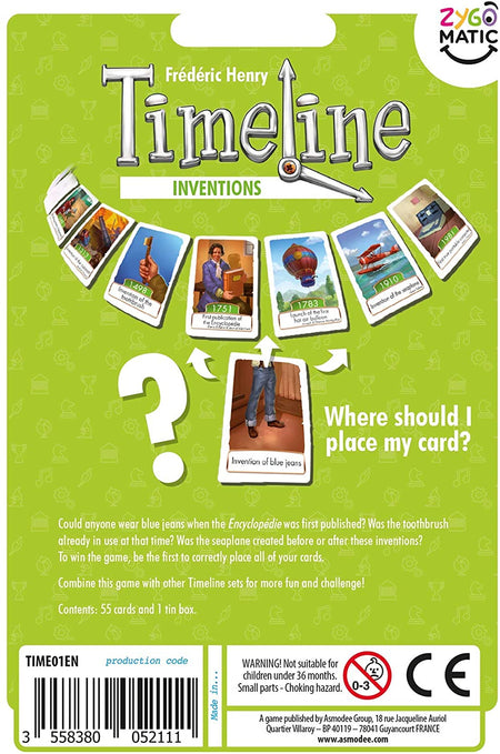 Timeline: Inventions Card Game Asmodee