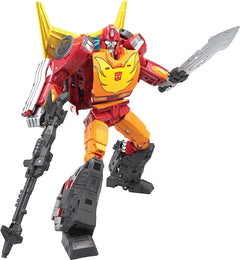 Transformers Generations War for Cybertron: Kingdom Commander WFC-K29 Rodimus Prime with Trailer 7.5-Inch Action Figure Toys & Games Hasbro