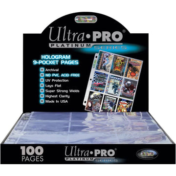 Ultra Pro Platinum Series 9 Pocket Pages of Card Sleeves - 100 Count Card Game Ultra Pro
