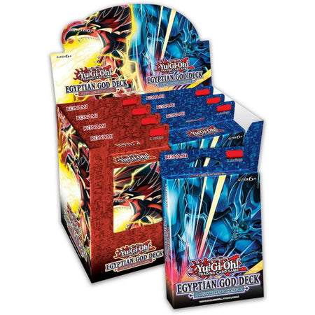 Yu-Gi-Oh! TCG: Egyptian God Deck Display Box - Slifer the Sky Dragon & Obelisk the Tormentor - 8 Decks Card Game Konami