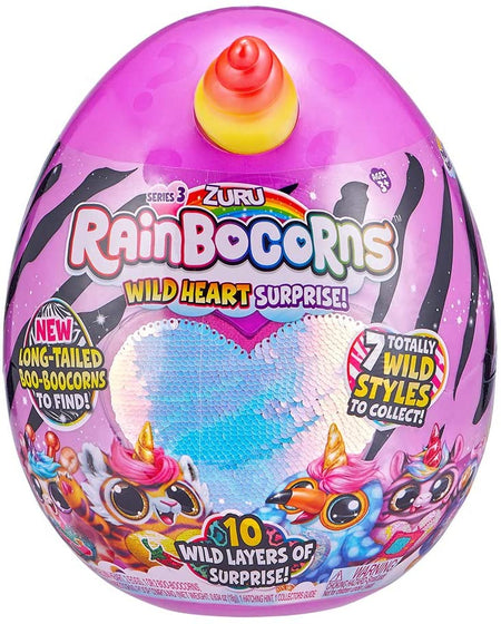 ZURU Rainbocorns Wild Heart Surprise Series 3 Mystery Egg Toys & Games ZURU