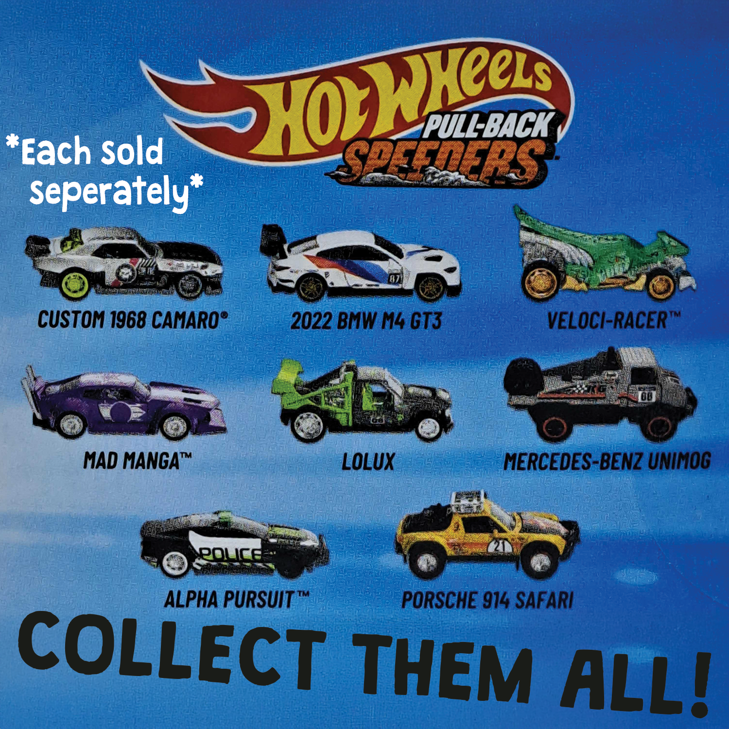 Hot Wheels: Pull-Back Cars 2025