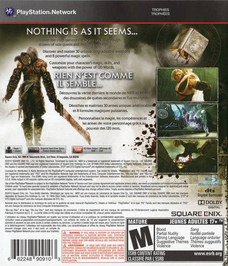 Nier [PlayStation 3] PlayStation 3 Video Game Square Enix   