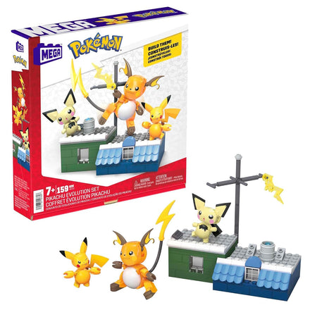 MEGA Pokemon: Pikachu Evolution Set - 159 Piece Set Toys & Games Mega Construx