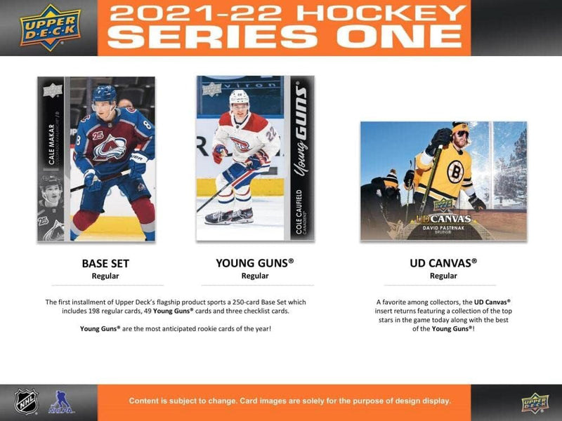 2021-22 Upper Deck Series 1 Hockey Blaster Box - 6 Packs + 1 Bonus Pack Card Game Upper Deck   