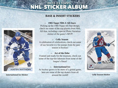 2022-23 Topps NHL Hockey Sticker Collection Album [Collectible] Card Game Topps   