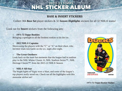 2022-23 Topps NHL Hockey Sticker Collection Album [Collectible] Card Game Topps   