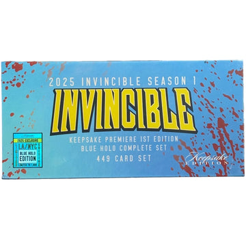 2025 Keepsake Invincible Season 1 - Premier 1st Edition Blue Holo Complete Set - 449 Card Set - LACC/NYCC Exclusive Memorabilia Keepsake