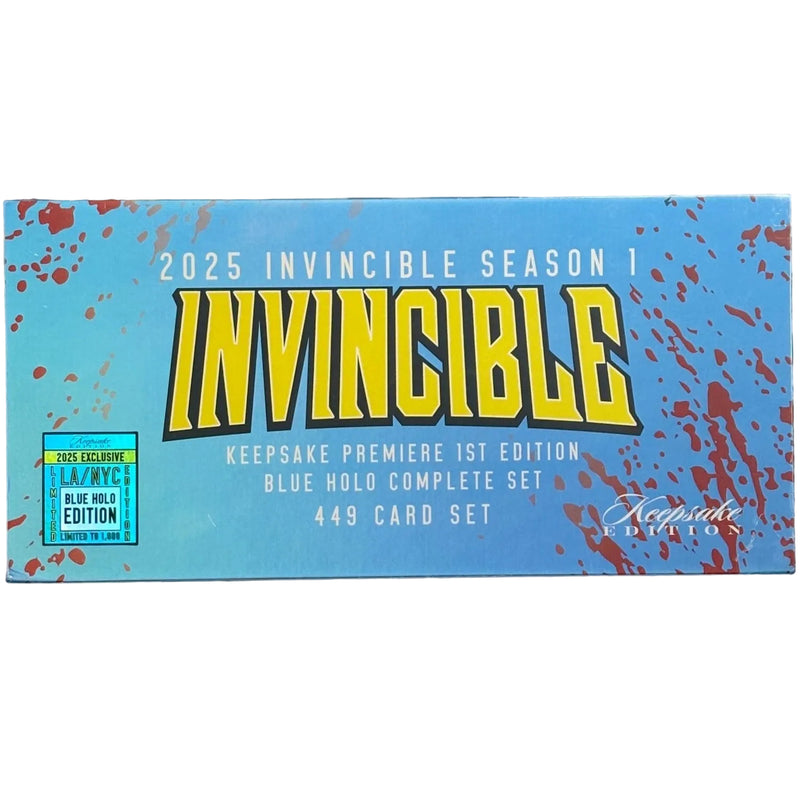2025 Keepsake Invincible Season 1 - Premier 1st Edition Blue Holo Complete Set - 449 Card Set - LACC/NYCC Exclusive Memorabilia Keepsake