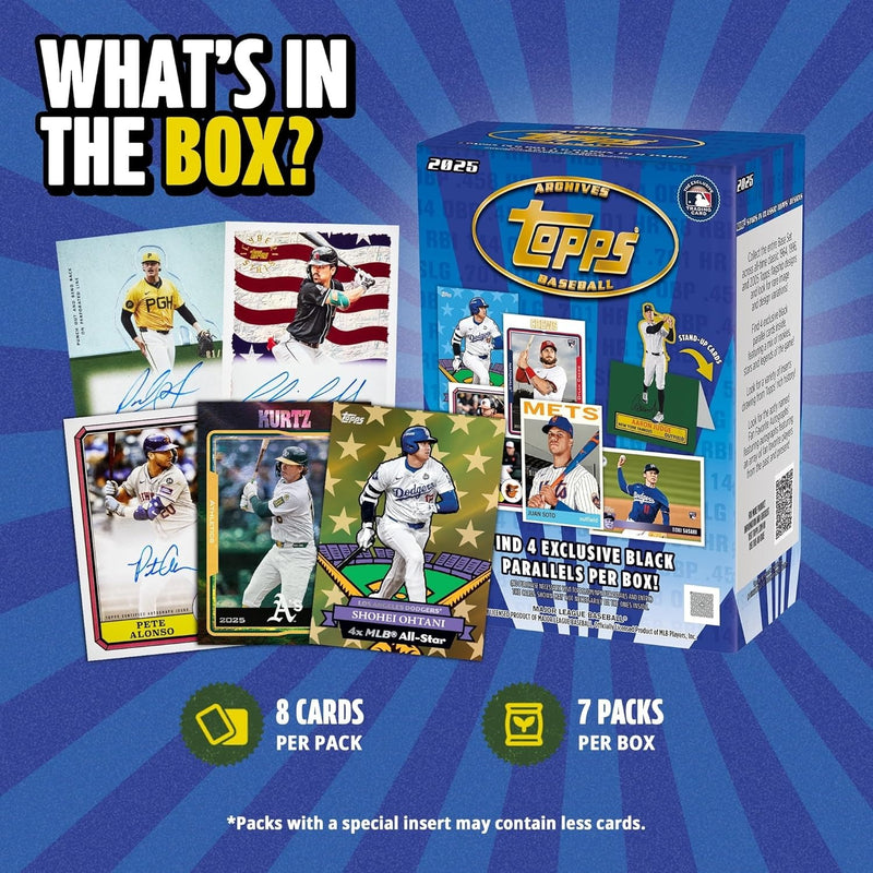 2025 Topps Archives: Baseball Blaster Box - 7 Packs Card Game Topps