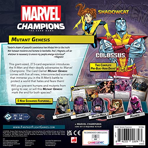 Marvel Champions The Card Game: Mutant Genesis Campaign Expansion [Board Game, 1-4 Players] Board Game Accessories Fantasy Flight Games   