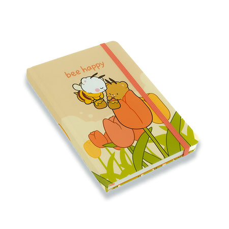 milkmochabear: Bee Happy Dot Grid Notebook Notebooks & Notepads Milkmochabear   