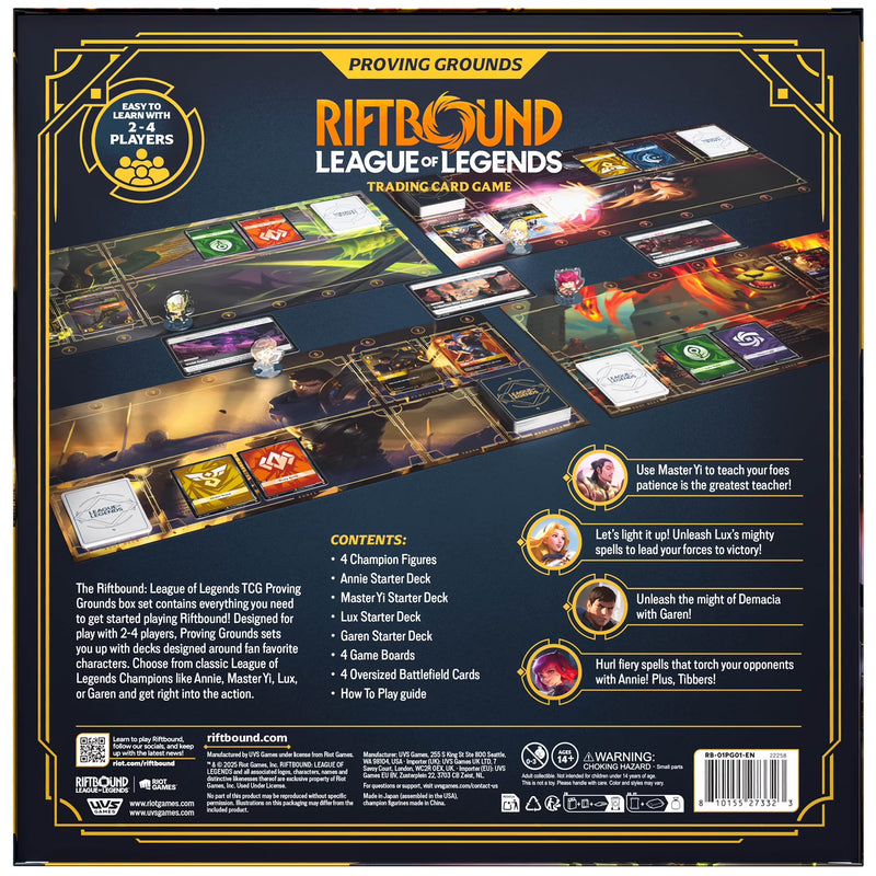 Riftbound League of Legends TCG: Origins Proving Grounds Box Set Card Game UVS Games
