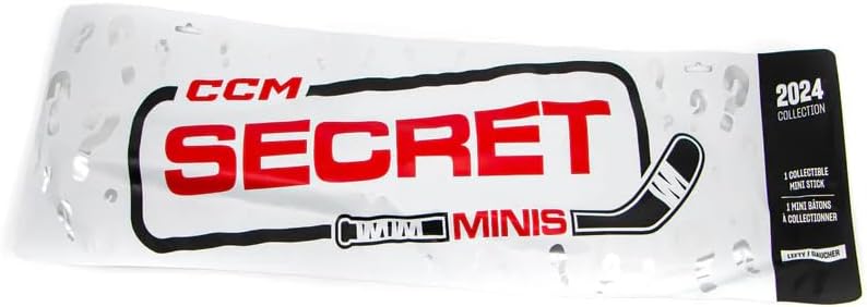 CCM Secret Mini Hockey Sticks 2024: Left Handed - 1 Random Stick Hockey Equipment CCM