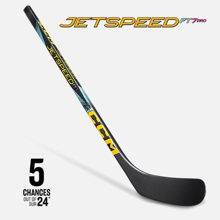 CCM Secret Mini Hockey Sticks 2024: Left Handed - 1 Random Stick Hockey Equipment CCM