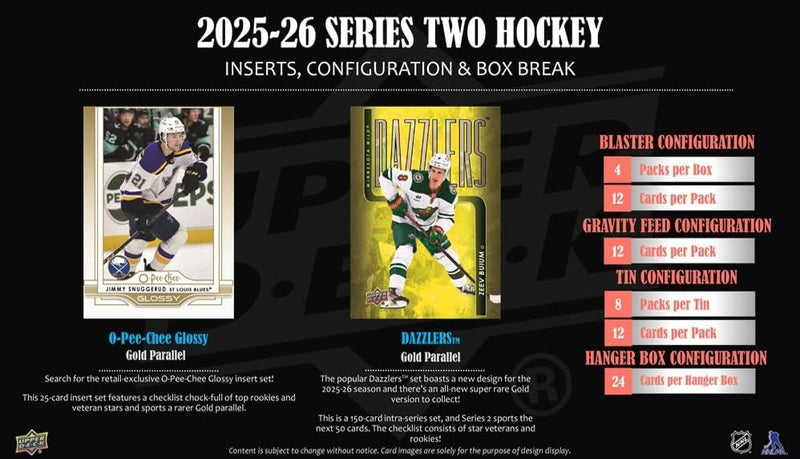 Upper Deck: 2025-26 Series 2 Hockey NHL Tin Box Sports Cards Upper Deck