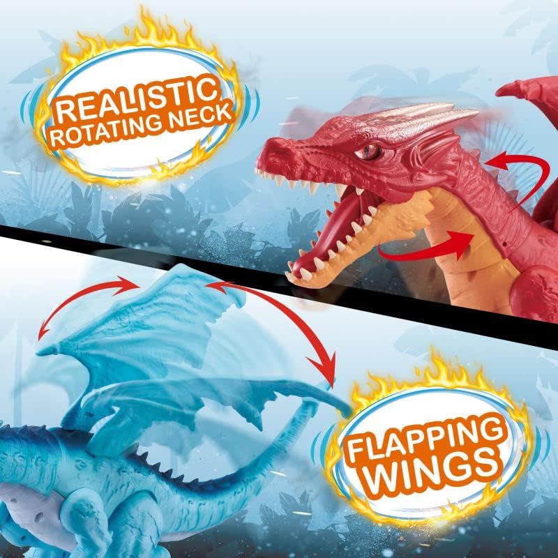 Robo Alive: Ice Breathing Dragon - Blue Toys & Games Zuru
