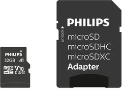PHILIPS 32GB Micro SDHC UHS-1 U1 & V10 Class 10 Flash Memory Card & Adapter Electronics Philips