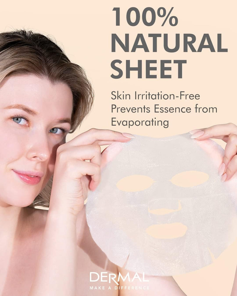Dermal Korea Collagen Essence Full Face Facial Mask Sheet - 16-Count Combo Pack [Skincare] Skincare Dermal Korea